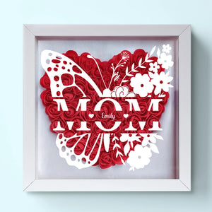 Love You, Always And Forever - Family Personalized Custom Flower Shadow Box - Mother's Day, Gift For Mom, Grandma