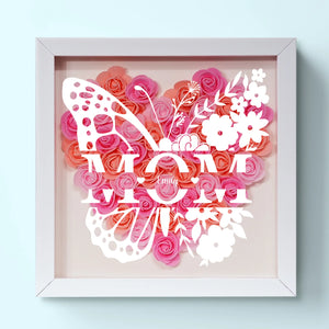 Love You, Always And Forever - Family Personalized Custom Flower Shadow Box - Mother's Day, Gift For Mom, Grandma