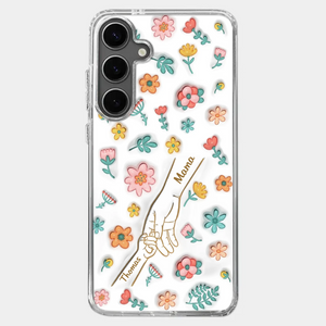 Holding Love Always - Family Personalized Custom 3D Inflated Effect Printed Clear Phone Case - Gift For Mom, Grandma