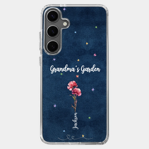 Her Garden Grows With Love - Family Personalized Custom Clear Phone Case - Mother's Day, Gift For Mom, Grandma