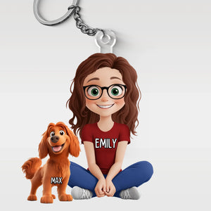 Unstoppable Love, Me And My Dogs - Dog Personalized Custom Shaped Acrylic Keychain - Gift For Pet Owners, Pet Lovers