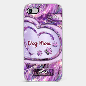 Paw Prints On My Heart - Dog Personalized Custom Clear Phone Case - Gift For Pet Owners, Pet Lovers