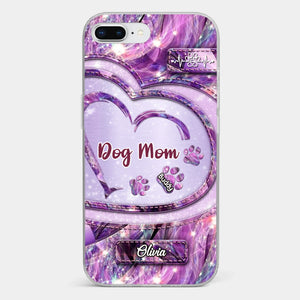 Paw Prints On My Heart - Dog Personalized Custom Clear Phone Case - Gift For Pet Owners, Pet Lovers