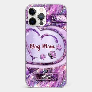 Paw Prints On My Heart - Dog Personalized Custom Clear Phone Case - Gift For Pet Owners, Pet Lovers