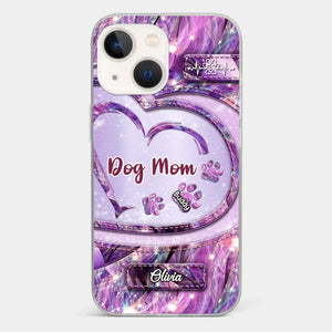 Paw Prints On My Heart - Dog Personalized Custom Clear Phone Case - Gift For Pet Owners, Pet Lovers