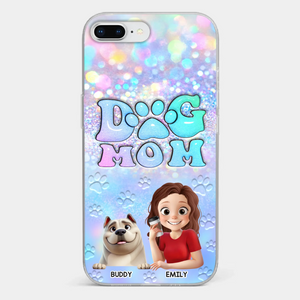 She’s The Mom, I’m The Boss - Dog Personalized Custom Clear Phone Case - Mother's Day, Gift For Pet Owners, Pet Lovers