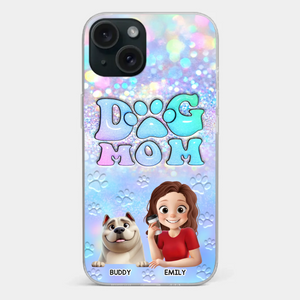 She’s The Mom, I’m The Boss - Dog Personalized Custom Clear Phone Case - Mother's Day, Gift For Pet Owners, Pet Lovers
