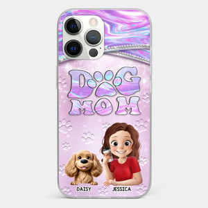 Dog Mom Mode, Always On - Dog Personalized Custom Clear Phone Case - Mother's Day, Gift For Pet Owners, Pet Lovers