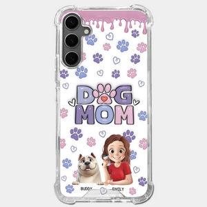 A Dog Mom’s Heart Is Always Full - Dog Personalized Custom 3D Inflated Effect Printed Clear Phone Case - Gift For Pet Owners, Pet Lover