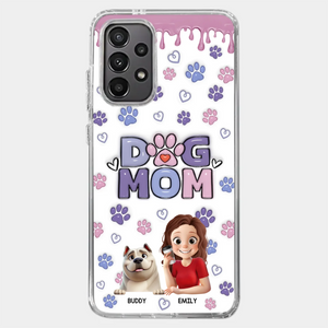 A Dog Mom’s Heart Is Always Full - Dog Personalized Custom 3D Inflated Effect Printed Clear Phone Case - Gift For Pet Owners, Pet Lover