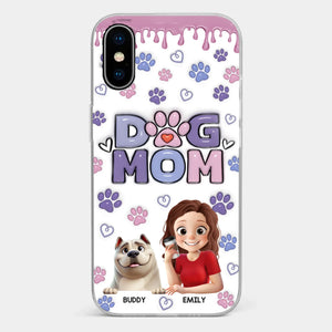 A Dog Mom’s Heart Is Always Full - Dog Personalized Custom 3D Inflated Effect Printed Clear Phone Case - Gift For Pet Owners, Pet Lover