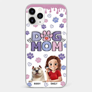 A Dog Mom’s Heart Is Always Full - Dog Personalized Custom 3D Inflated Effect Printed Clear Phone Case - Gift For Pet Owners, Pet Lover