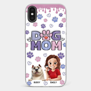 A Dog Mom’s Heart Is Always Full - Dog Personalized Custom 3D Inflated Effect Printed Clear Phone Case - Gift For Pet Owners, Pet Lover