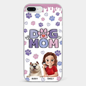 A Dog Mom’s Heart Is Always Full - Dog Personalized Custom 3D Inflated Effect Printed Clear Phone Case - Gift For Pet Owners, Pet Lover