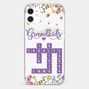 Tiny Names, Endless Love - Family Personalized Custom 3D Inflated Effect Printed Clear Phone Case - Mother's Day, Gift For Mom, Grandma
