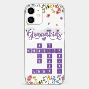Tiny Names, Endless Love - Family Personalized Custom 3D Inflated Effect Printed Clear Phone Case - Mother's Day, Gift For Mom, Grandma