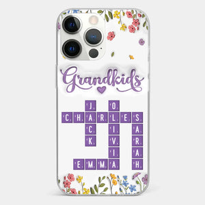Tiny Names, Endless Love - Family Personalized Custom 3D Inflated Effect Printed Clear Phone Case - Mother's Day, Gift For Mom, Grandma