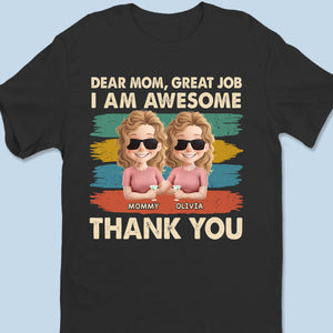 Awesome Kids, Powered By You - Family Personalized Custom Unisex T-shirt, Premium T-shirt, Hoodie - Mother's Day, Gift For Mom