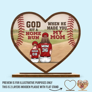 The Real Coach Behind Every Win - Family Personalized Custom Shaped 2-Layered Wooden Plaque With Flat Stand - Mother's Day, House Warming Gift For Mom, Sport Lovers, Sport Players