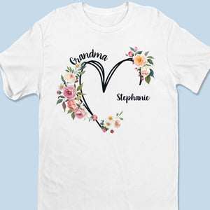 Love Always Shines Bright With Grandma - Family Personalized Custom Unisex T-shirt, Premium T-shirt, Hoodie - Mother's Day, Gift For Mom, Grandma