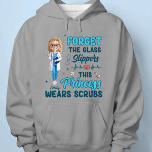 This Princess Wears Scrubs - Nurse Personalized Custom Unisex T-shirt, Premium T-shirt, Hoodie - Appreciation, Thank You Gift, Nurse Life, Doctor Life