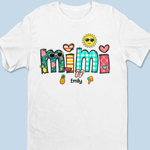 She’s The Ice Cream To Our Summer - Family Personalized Custom Unisex T-shirt, Premium T-shirt, Hoodie - Summer Vacation Gift For Mom, Grandma