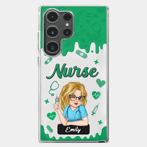 Born To Care, Trained To Heal - Nurse Personalized Custom Clear Phone Case - Appreciation, Thank You Gift, Nurse Life, Doctor Life