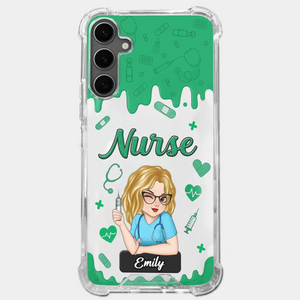 Born To Care, Trained To Heal - Nurse Personalized Custom Clear Phone Case - Appreciation, Thank You Gift, Nurse Life, Doctor Life