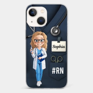 Caring Is My Superpower - Nurse Personalized Custom Clear Phone Case - Appreciation, Thank You Gift, Nurse Life, Doctor Life