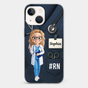 Caring Is My Superpower - Nurse Personalized Custom Clear Phone Case - Appreciation, Thank You Gift, Nurse Life, Doctor Life