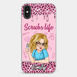 Living That Scrubs Life One Shift At A Time - Nurse Personalized Custom Clear Phone Case - Appreciation, Thank You Gift, Nurse Life, Doctor Life