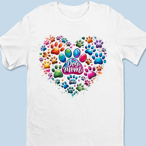 Pawfectly Colorful Heart - Dog Personalized Custom Unisex T-shirt, Premium T-shirt, Hoodie - Mother's Day, Gift For Pet Owners, Pet Lovers