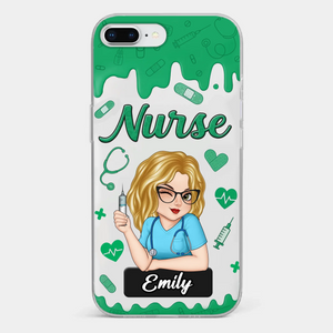 Born To Care, Trained To Heal - Nurse Personalized Custom Clear Phone Case - Appreciation, Thank You Gift, Nurse Life, Doctor Life