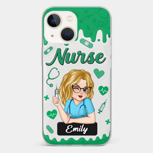 Born To Care, Trained To Heal - Nurse Personalized Custom Clear Phone Case - Appreciation, Thank You Gift, Nurse Life, Doctor Life