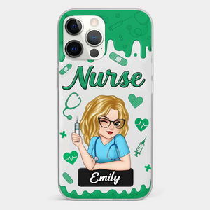 Born To Care, Trained To Heal - Nurse Personalized Custom Clear Phone Case - Appreciation, Thank You Gift, Nurse Life, Doctor Life