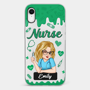 Born To Care, Trained To Heal - Nurse Personalized Custom Clear Phone Case - Appreciation, Thank You Gift, Nurse Life, Doctor Life