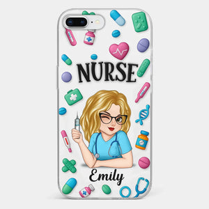Nurse Life, Best Life - Nurse Personalized Custom 3D Inflated Effect Printed Clear Phone Case - Appreciation, Thank You Gift, Nurse Life, Doctor Life