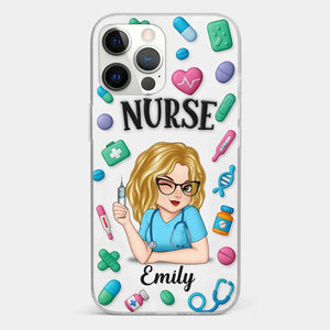 Nurse Life, Best Life - Nurse Personalized Custom 3D Inflated Effect Printed Clear Phone Case - Appreciation, Thank You Gift, Nurse Life, Doctor Life