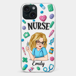 Nurse Life, Best Life - Nurse Personalized Custom 3D Inflated Effect Printed Clear Phone Case - Appreciation, Thank You Gift, Nurse Life, Doctor Life