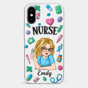 Nurse Life, Best Life - Nurse Personalized Custom 3D Inflated Effect Printed Clear Phone Case - Appreciation, Thank You Gift, Nurse Life, Doctor Life