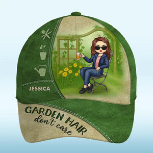 Garden Hair, Don’t Care - Family Personalized Custom Hat, All Over Print Classic Cap - Gift For Yourself, Best Friends, Siblings, Family Members, Gardening Lovers