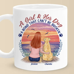 Pawprints On My Heart - Dog Personalized Custom Mug - Mother's Day, Gift For Pet Owners, Pet Lovers