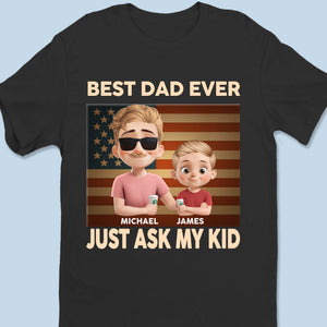 Proud Dad Of Awesome Kids - Family Personalized Custom Unisex T-shirt, Premium T-shirt, Hoodie - Father's Day, Gift For Dad, Grandpa