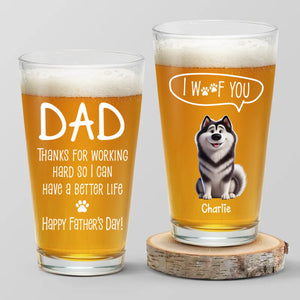 Less Boring, More Barking - Dog Personalized Custom Beer Glass - Father's Day, Gift For Pet Owners, Pet Lovers