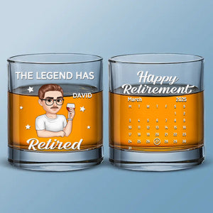 Every Hour Is Happy Hour - Personalized Custom Whiskey Glass - Appreciation, Retirement Gift For Yourself, Best Friends, Siblings, Family Members
