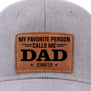 Blessed To Be Called Dad - Family Personalized Custom Leather Patch Hat - Father's Day, Gift For Dad, Grandpa