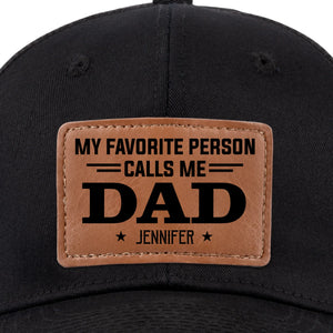 Blessed To Be Called Dad - Family Personalized Custom Leather Patch Hat - Father's Day, Gift For Dad, Grandpa