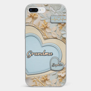 Tied Together By Love - Family Personalized Custom 3D Inflated Effect Printed Clear Phone Case - Mother's Day, Gift For Mom, Grandma