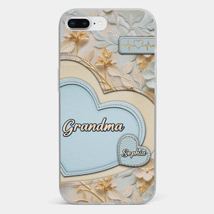 Tied Together By Love - Family Personalized Custom 3D Inflated Effect Printed Clear Phone Case - Mother's Day, Gift For Mom, Grandma