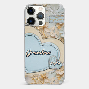 Tied Together By Love - Family Personalized Custom 3D Inflated Effect Printed Clear Phone Case - Mother's Day, Gift For Mom, Grandma